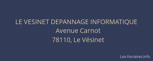 LE VESINET DEPANNAGE INFORMATIQUE