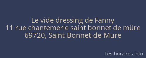 Le vide dressing de Fanny