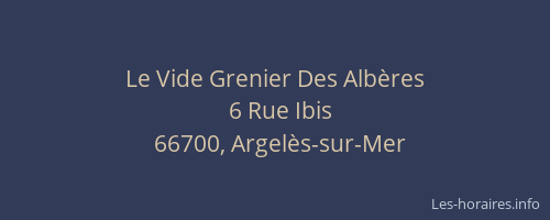 Le Vide Grenier Des Alb&egrave;res