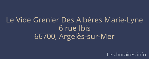 Le Vide Grenier Des Albères Marie-Lyne