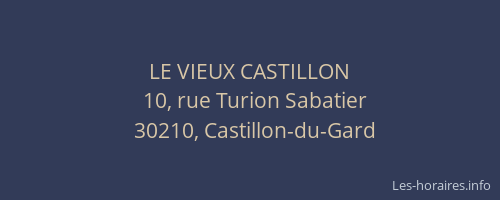 LE VIEUX CASTILLON