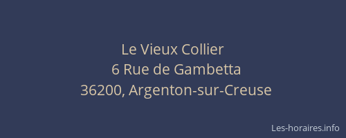 Le Vieux Collier