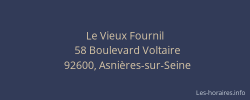 Le Vieux Fournil
