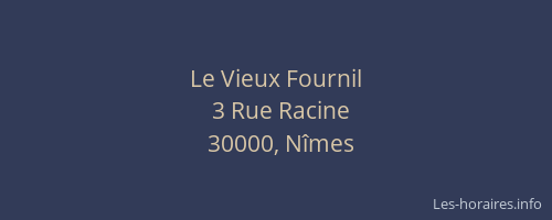 Le Vieux Fournil