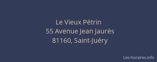 Le Vieux P&eacute;trin