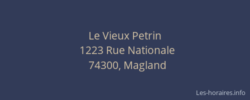 Le Vieux Petrin