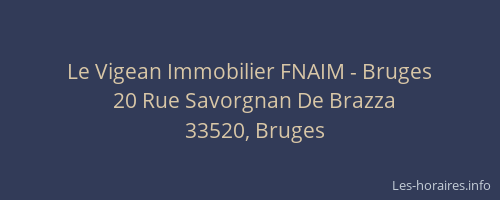Le Vigean Immobilier FNAIM - Bruges