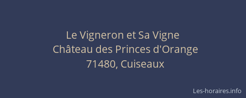Le Vigneron et Sa Vigne