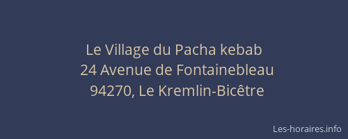 Le Village du Pacha kebab