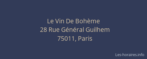 Le Vin De Bohème