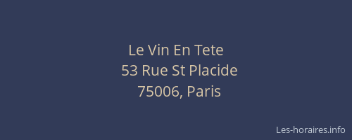 Le Vin En Tete