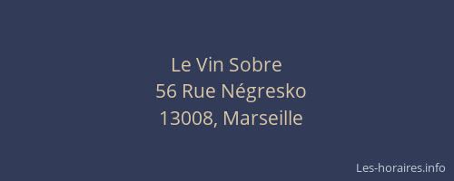 Le Vin Sobre