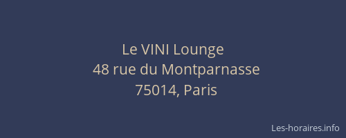 Le VINI Lounge