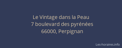 Le Vintage dans la Peau