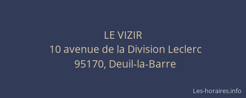 LE VIZIR