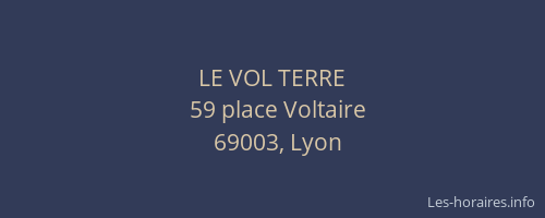 LE VOL TERRE