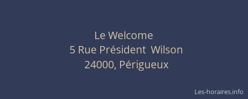Le Welcome