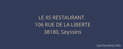 LE XS RESTAURANT