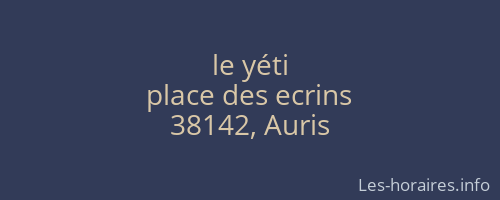 le yéti