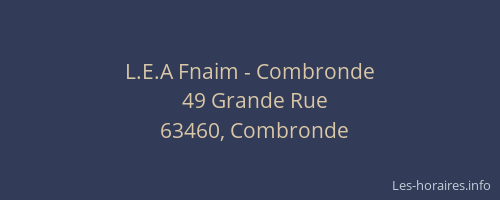 L.E.A Fnaim - Combronde