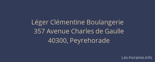 L&eacute;ger Cl&eacute;mentine Boulangerie