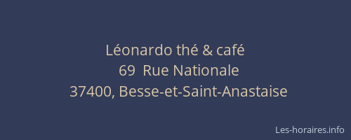 L&eacute;onardo th&eacute; & caf&eacute;