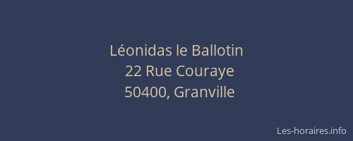 L&eacute;onidas le Ballotin