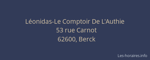 L&eacute;onidas-Le Comptoir De L'Authie