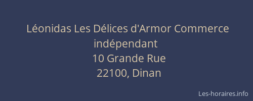 L&eacute;onidas Les D&eacute;lices d'Armor Commerce ind&eacute;pendant