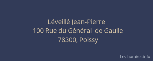 L&eacute;veill&eacute; Jean-Pierre