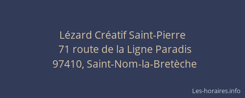 Lézard Créatif Saint-Pierre