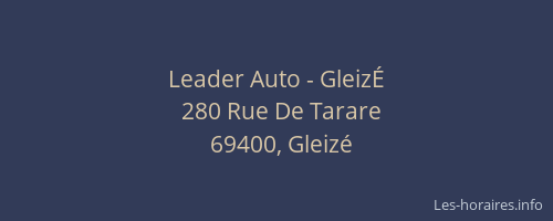 Leader Auto - GleizÉ