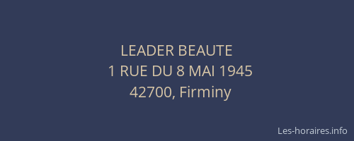 LEADER BEAUTE