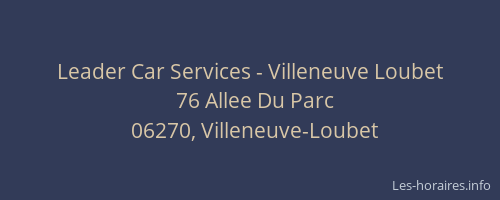 Leader Car Services - Villeneuve Loubet