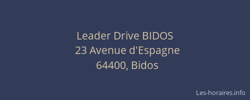 Leader Drive BIDOS