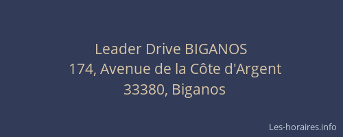 Leader Drive BIGANOS
