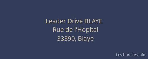 Leader Drive BLAYE