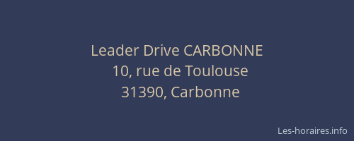 Leader Drive CARBONNE