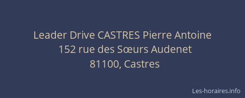 Leader Drive CASTRES Pierre Antoine