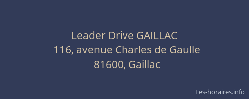Leader Drive GAILLAC