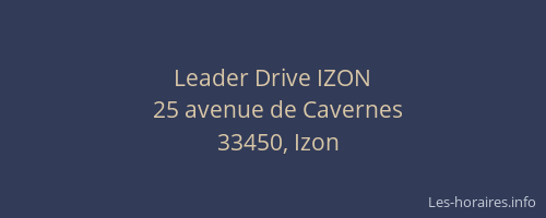 Leader Drive IZON