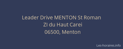 Leader Drive MENTON St Roman