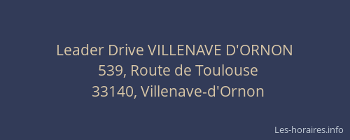 Leader Drive VILLENAVE D'ORNON