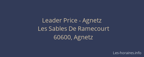 Leader Price - Agnetz