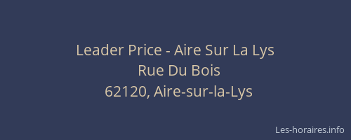 Leader Price - Aire Sur La Lys