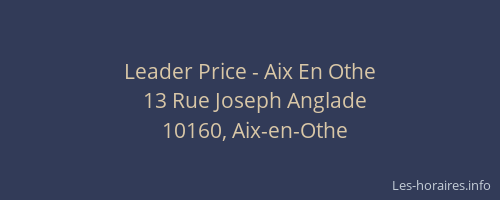 Leader Price - Aix En Othe