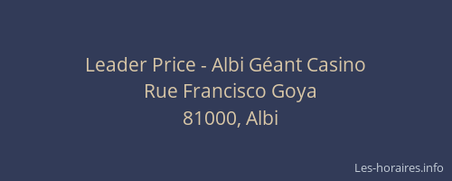 Leader Price - Albi Géant Casino