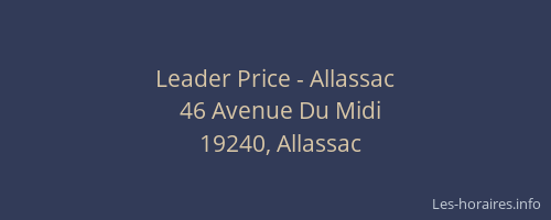 Leader Price - Allassac