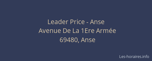 Leader Price - Anse