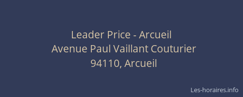 Leader Price - Arcueil